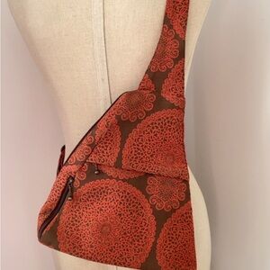 MARUCA Elegant Brown and Orange Crossbody Bag